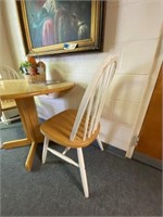 Drop Leaf Round Top Wooden Table w/2 Chairs