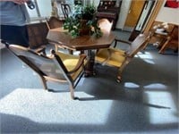 Wood Table w/4 chairs & 3 other chairs