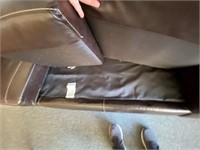 Black Leather Couch 88"L
