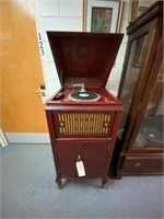 Vintage Brunswick Record Player in Cabinet