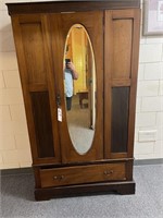 Wood Armoire w/Mirror Door 43"L x 75"H