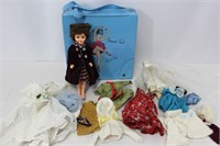 Vintage VOGUE Jill Doll, Carrying Case & Wardrobe