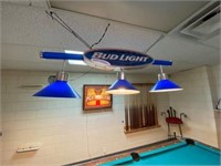 Bud Light Pool Table Hanging Lamp-Works