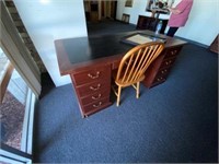 Desk w/Matching Cabinet  Chair Metal Filing Cabine