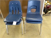4 metal & plastic chairs