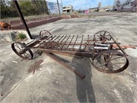 Iron Wheel Wagon Frame-4 wheel sold w/Cherry