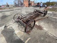 Iron Wheel Wagon Frame-4 wheel sold w/Cherry
