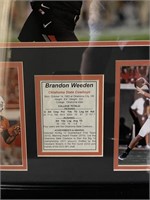 Framed OSU Brandon Weeden Memorabilia Collage