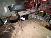 2-Stainless Steel Work Table on Wheels approx 2ftW