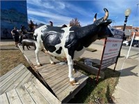 Aluminum Statue Holstein Cow 4ft x 82"L