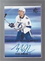 TYLER JOHNSON 15-16 SPA  AUTO'D SIGN OF THE TIMES