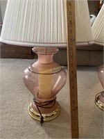 Pink Glass Table Lamp