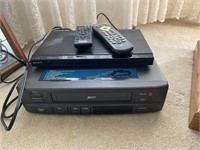 DVD and VCR Players with Remotes