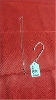 14k gold charm with sterling silver necklace
