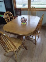 Golden Oak Dining Room Table