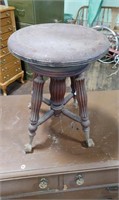 Glass Ball and Claw Piano Stool