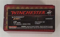 50 Winchester 17 HMR Rimfire Cartridges