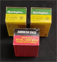 150 ct Remington & American Eagle .22 Long Rifle