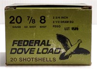Federal 20ga Dove Load  Full Box