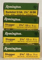 3 Remington 12ga Slugger 1 00 Buckshot
