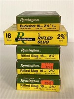 4 Remington Slug 1 Remington Buckshot 16ga
