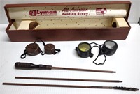 Vintage Gun Cleaning Rod, 2 Scope covers 1 Empty