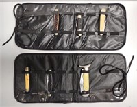 2 Knife Roll-up cases ( KNIVES NOT INCLUDED )