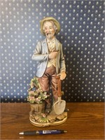 Vintage Homco Figurine Man W/ Shovel