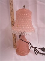 Satin Glass Table Lamp - Pink