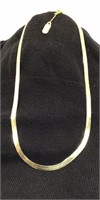 stamped 14k costume Herringbone necklace