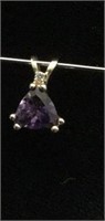 14k YG Amethyst pendent, no chain. Penny weight