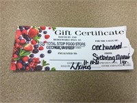 $100 Total Food Stop Gift Certificate in George