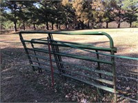 2x' - 9 foot cattle panels and one 8 foot gate.