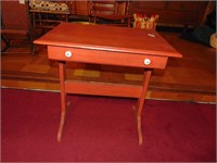 red painted primitive child's desk/side table