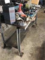 6’ Metal foot shop table