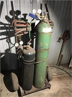 Acetylene torch set with cart