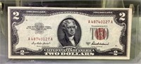 1953 a two dollar red note