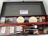 Metal Tool Box w/Electrical Supplies & Tools