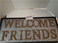 Tin Welcome Friends Sign