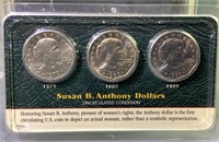 3 Susan B Anthony uncirculated dollars