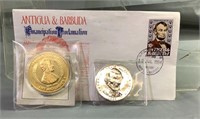 Lincoln emancipation proclamation coins and stamp