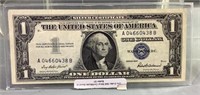 1957 one dollar silver certificate note