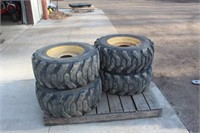 (4) Cat Skidsteer Tires & Rims