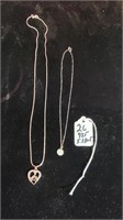 2 silver 925 necklaces 5.1 dwt