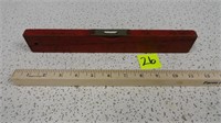 Vintage Small Red Wooden Level
