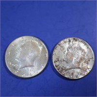 2-1964 Kennedy Half Dollars