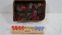 Vintage Wooden Dominoes & Checkers