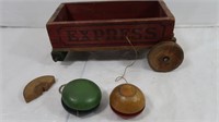 Vintage Wooden Express Wagon(1 broken wheel)&