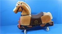 VintageChild's Horse Riding Pull Toy(slight crack)