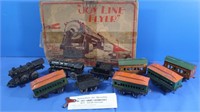Vintage Joy Line Flyer TinTrain Set w/Box